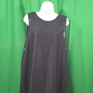 "MICHAEL KORS" BLACK SEQUINED SIZE MEDIUM DRESS